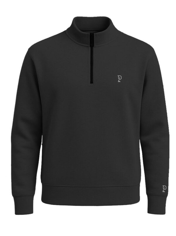 Dik Yaka Yarım Fermuarlı Sweatshirt - Görsel 2