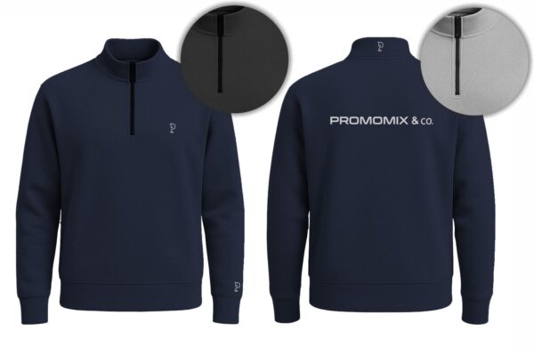 Dik Yaka Yarım Fermuarlı Sweatshirt - Görsel 3